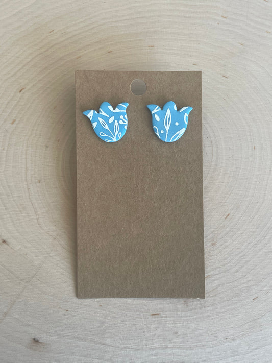 Blue Tulip Stud