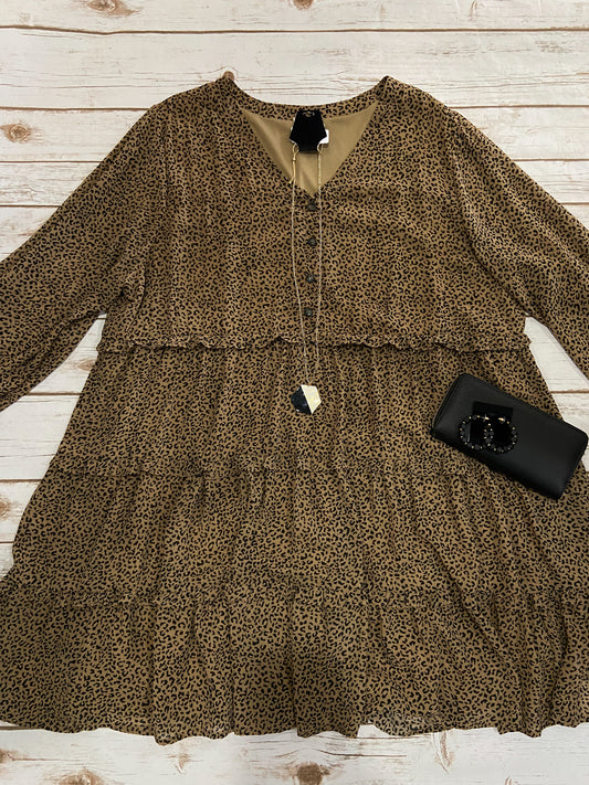 LS Taupe Leopard Dress
