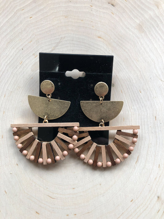 Wood Edge Earring