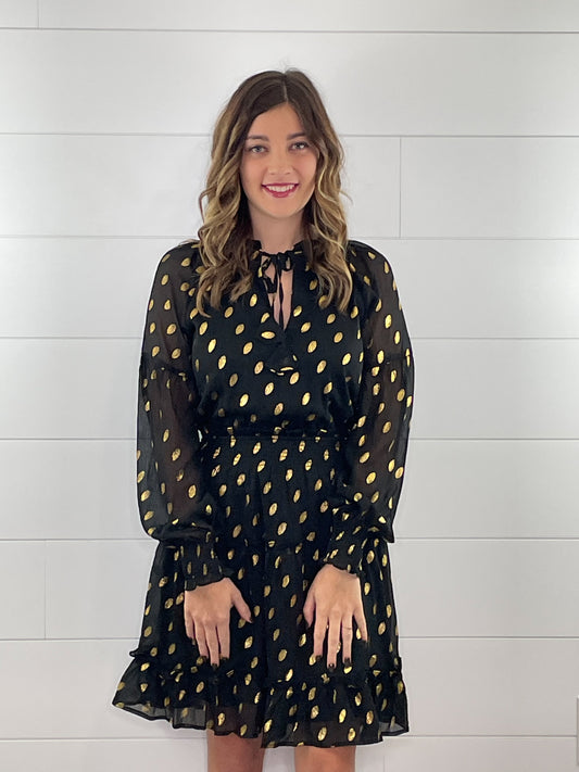 Gold & Black Circle Dress