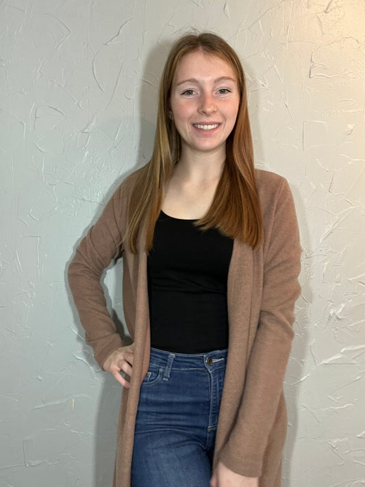 Long Open Cardigan Plus