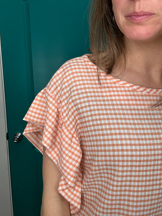 Orange Gingham-T4608