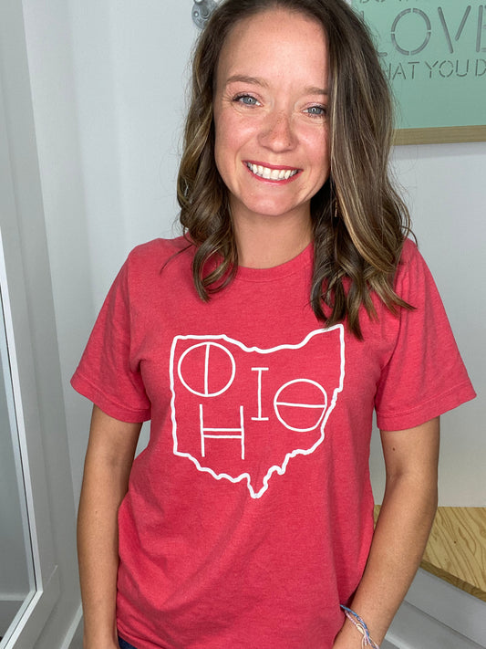 OHIO LINE VINTAGE RED GRAPHIC
