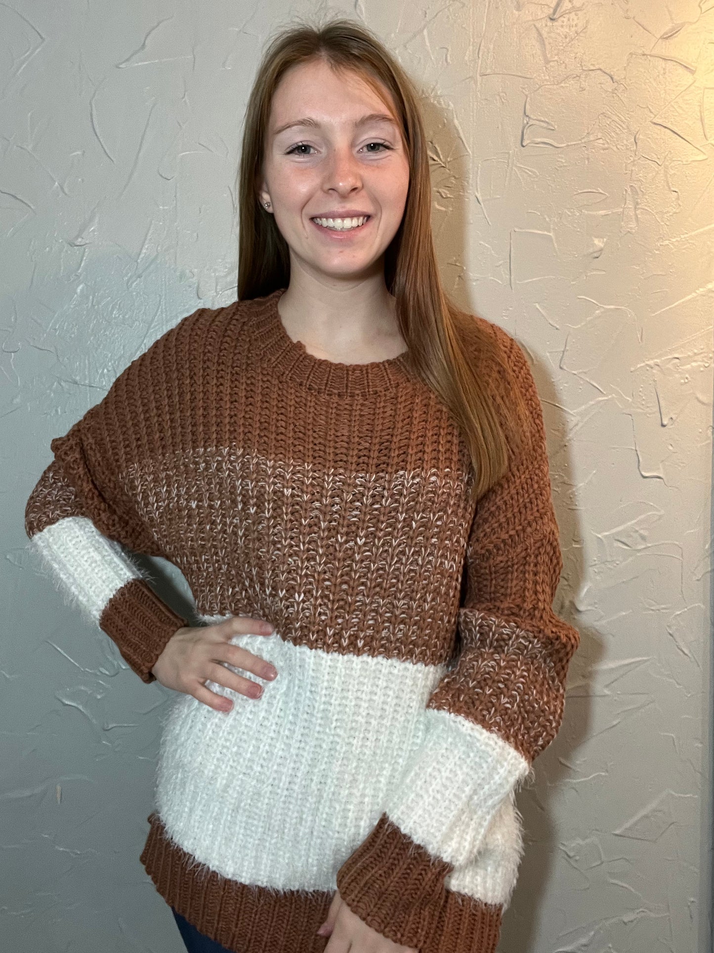 Fuzzy Striped Sweater