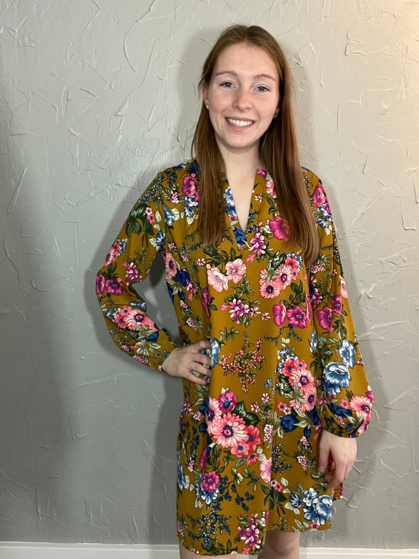 Long Sleeve Floral Dress