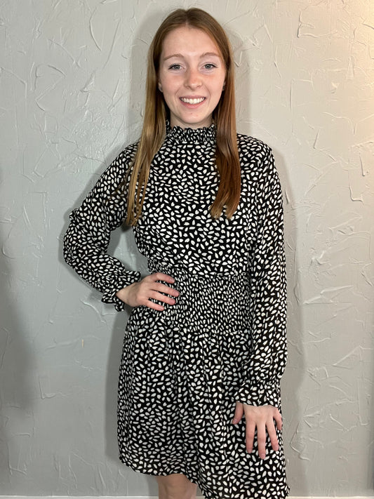 LS Smocked Waist Dress