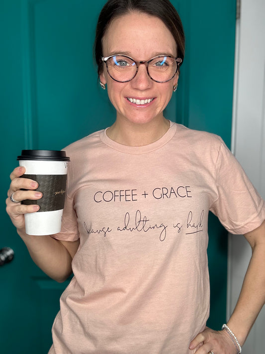 COFFEE & GRACE PEACH GRAPHIC