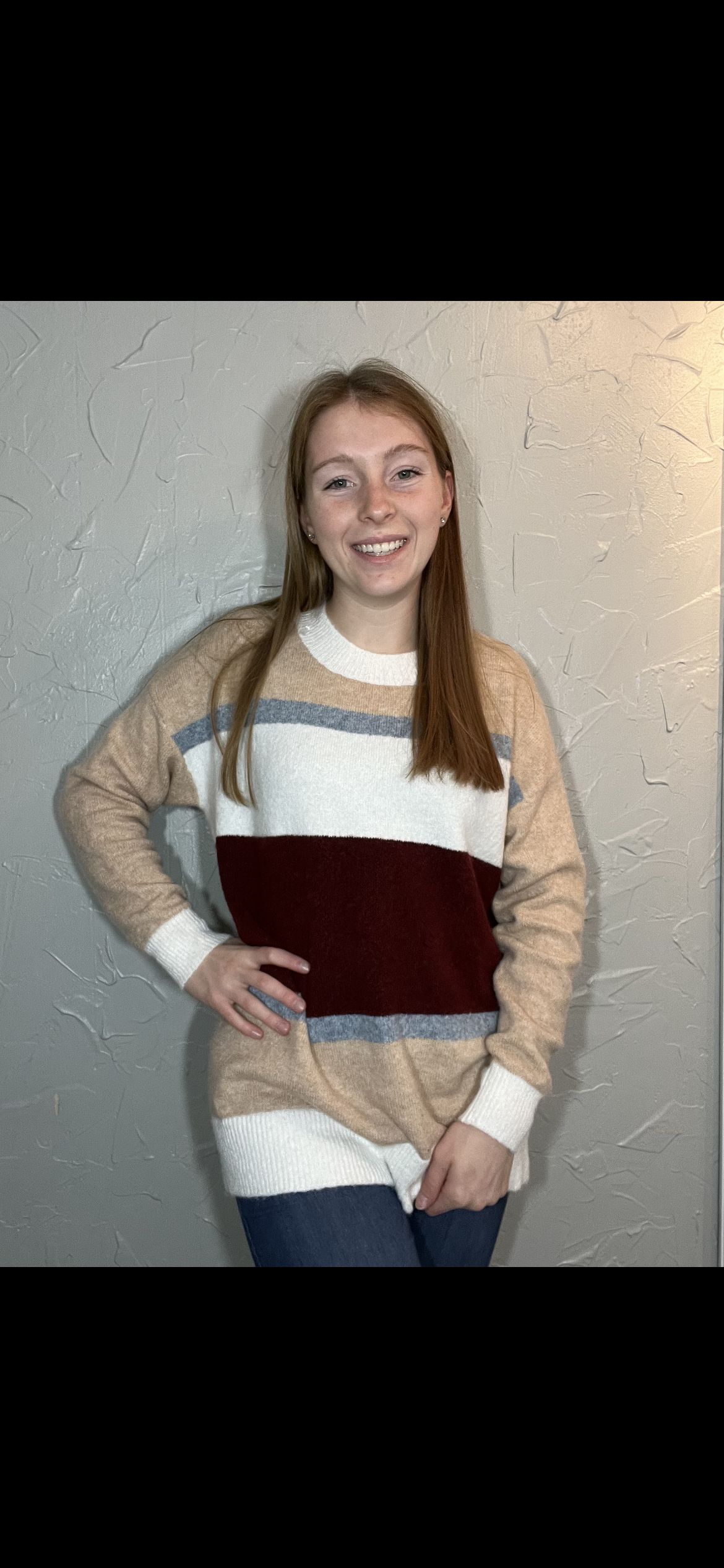 LS Colorblock Sweater