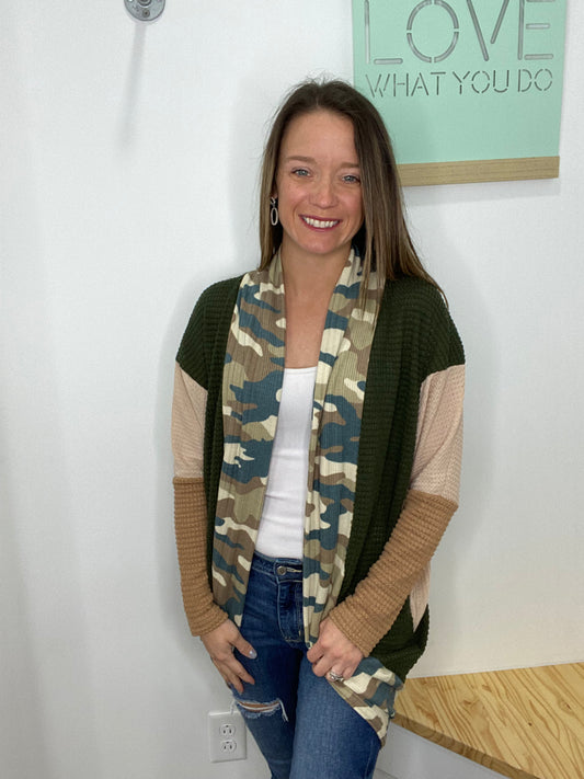 WAFFLE KNIT CARDIGAN MT20078