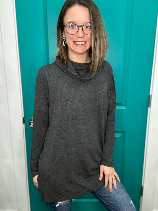 COWL NECK LONG SLEEVE-2184