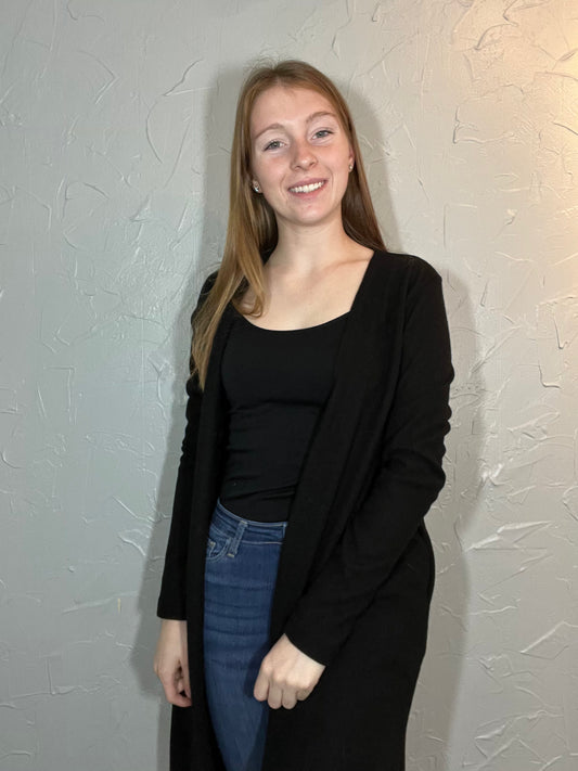 Long Open Cardigan Plus