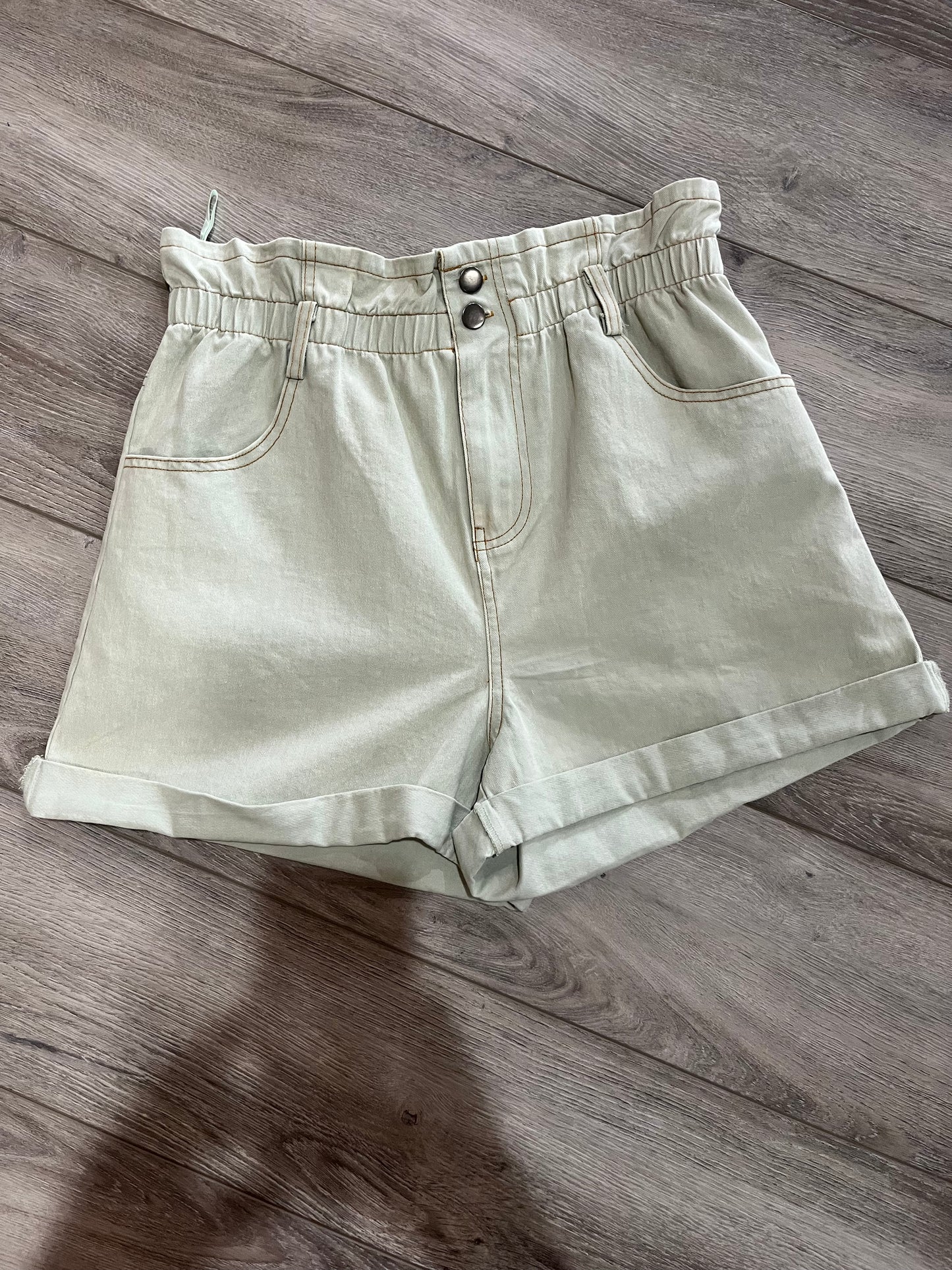 Washed Paperbag Shorts