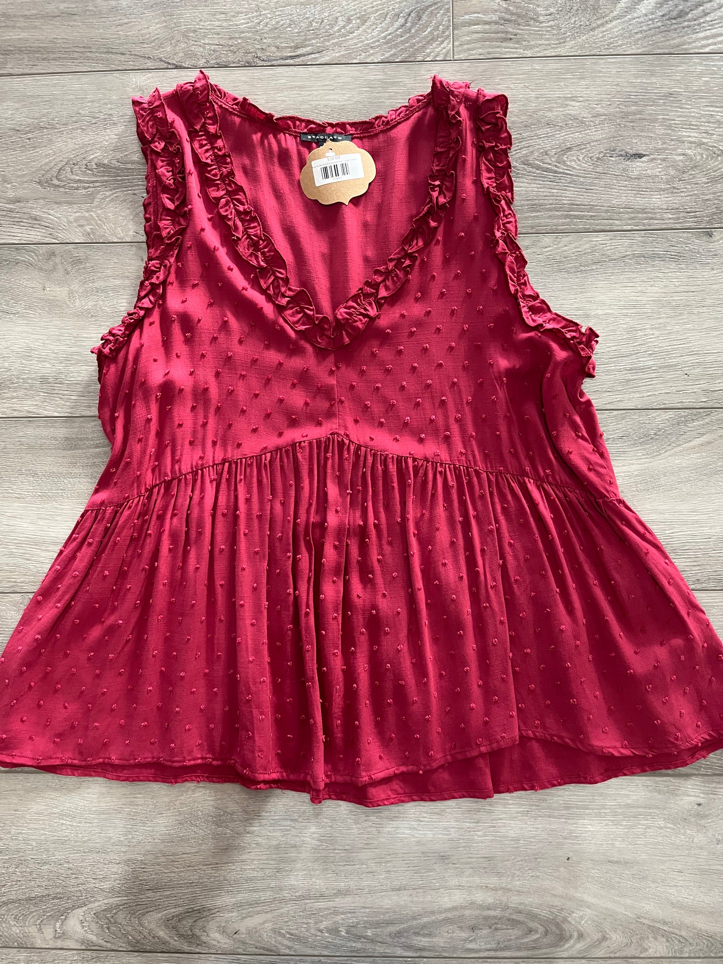 Rust Ruffle Detailed Babydoll Top