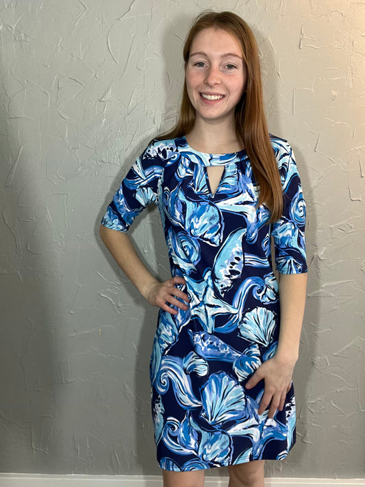 Printed Shift Dress