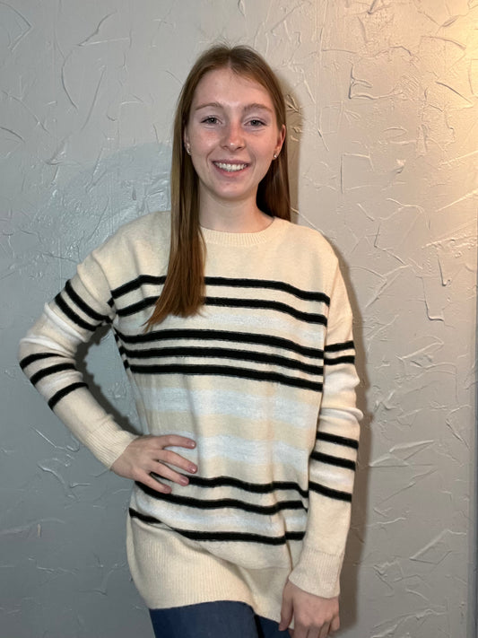 Neutral Striped Sweater