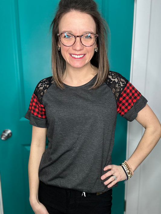 SIMPLE TREND GRAY TOP